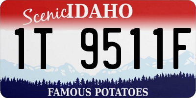ID license plate 1T9511F