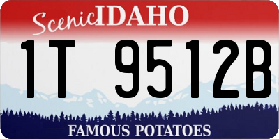 ID license plate 1T9512B
