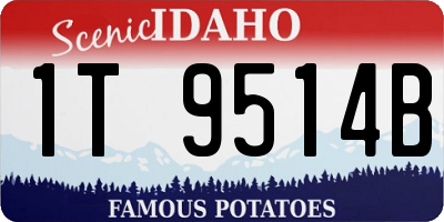ID license plate 1T9514B