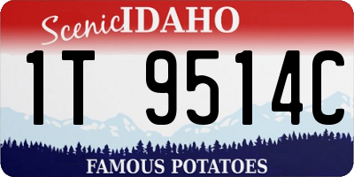 ID license plate 1T9514C