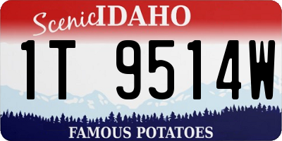 ID license plate 1T9514W
