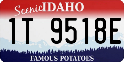 ID license plate 1T9518E