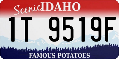 ID license plate 1T9519F