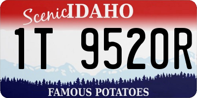 ID license plate 1T9520R