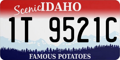 ID license plate 1T9521C