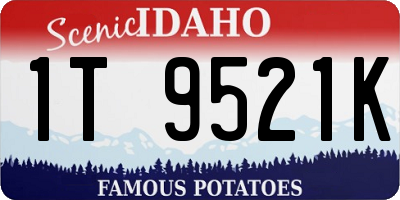 ID license plate 1T9521K