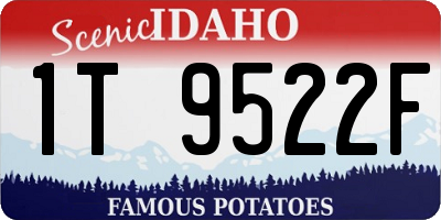 ID license plate 1T9522F