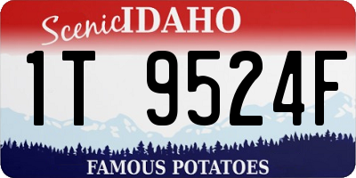 ID license plate 1T9524F