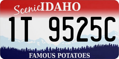 ID license plate 1T9525C