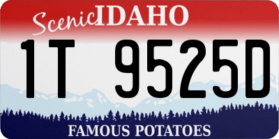 ID license plate 1T9525D