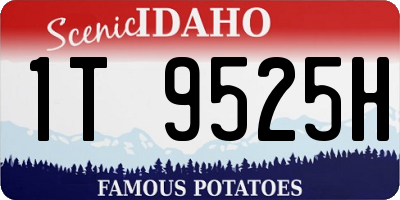 ID license plate 1T9525H