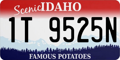 ID license plate 1T9525N