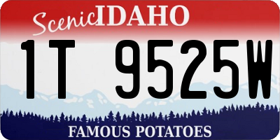 ID license plate 1T9525W
