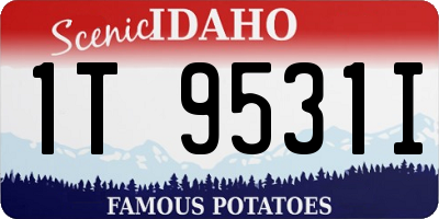 ID license plate 1T9531I