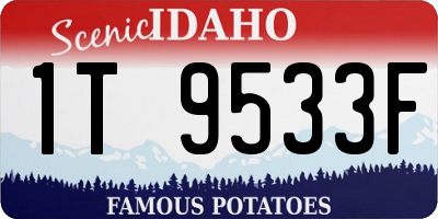 ID license plate 1T9533F