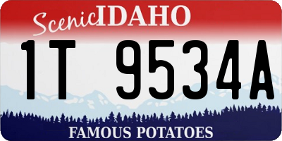ID license plate 1T9534A