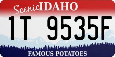 ID license plate 1T9535F
