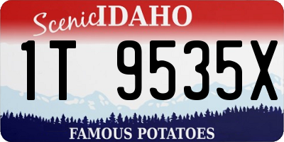 ID license plate 1T9535X