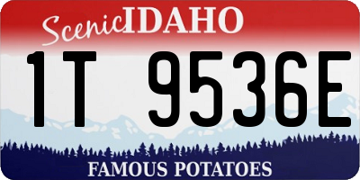 ID license plate 1T9536E
