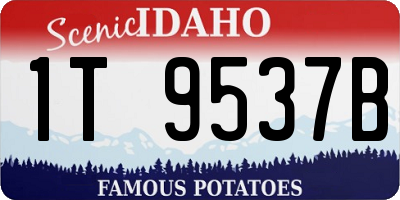 ID license plate 1T9537B