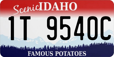ID license plate 1T9540C