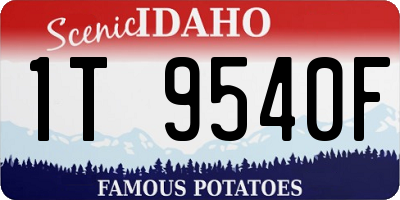 ID license plate 1T9540F