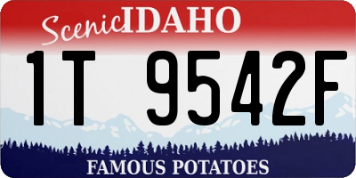 ID license plate 1T9542F