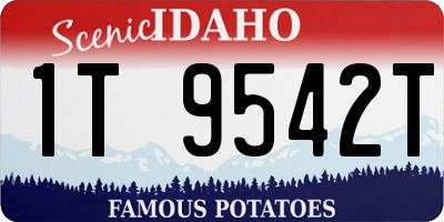 ID license plate 1T9542T