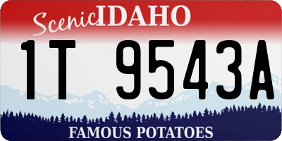 ID license plate 1T9543A