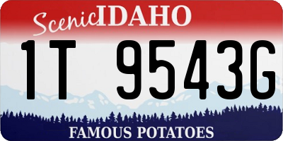 ID license plate 1T9543G