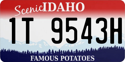 ID license plate 1T9543H