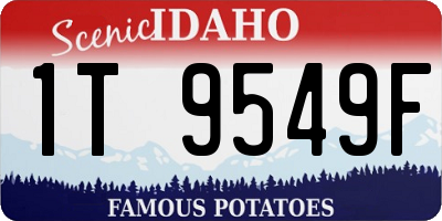 ID license plate 1T9549F