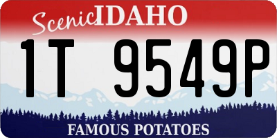 ID license plate 1T9549P