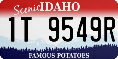 ID license plate 1T9549R