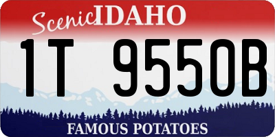 ID license plate 1T9550B