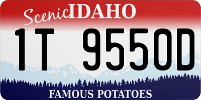 ID license plate 1T9550D
