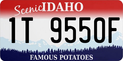 ID license plate 1T9550F