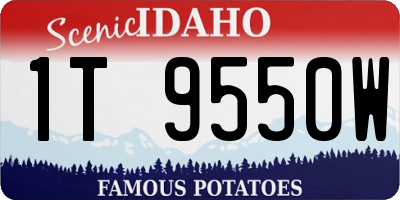 ID license plate 1T9550W