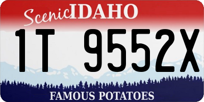 ID license plate 1T9552X