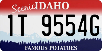 ID license plate 1T9554G
