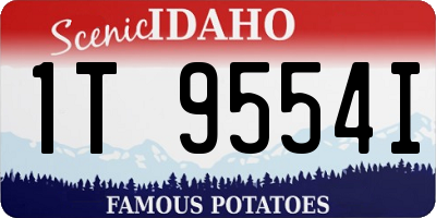 ID license plate 1T9554I