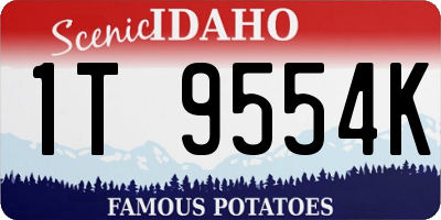 ID license plate 1T9554K