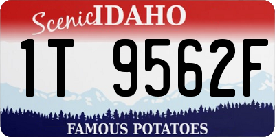 ID license plate 1T9562F
