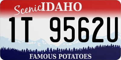 ID license plate 1T9562U