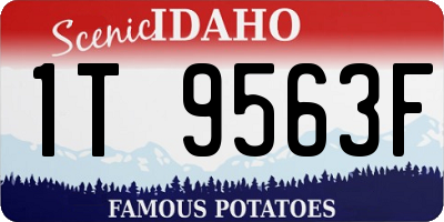 ID license plate 1T9563F