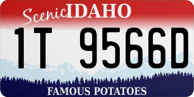 ID license plate 1T9566D