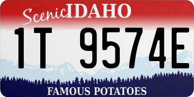 ID license plate 1T9574E