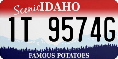 ID license plate 1T9574G