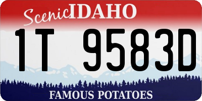 ID license plate 1T9583D
