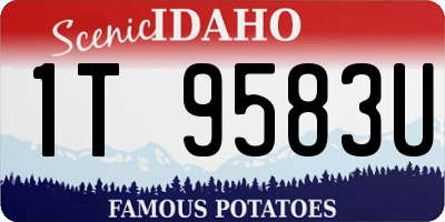 ID license plate 1T9583U